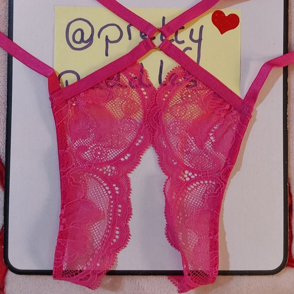 π VS Very Sexy Lace Strappy Thong Panty π - Picture 6 of 16